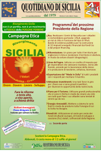 Programma del prossimo presidente della Regione siciliana - 2