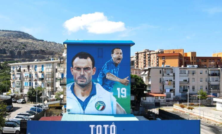 Palermo, il ritorno di Totò Schillaci al Cep, tra arte e memoria